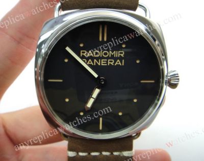 Panerai Radiomir BREVETTATO Black Face Brown leather band